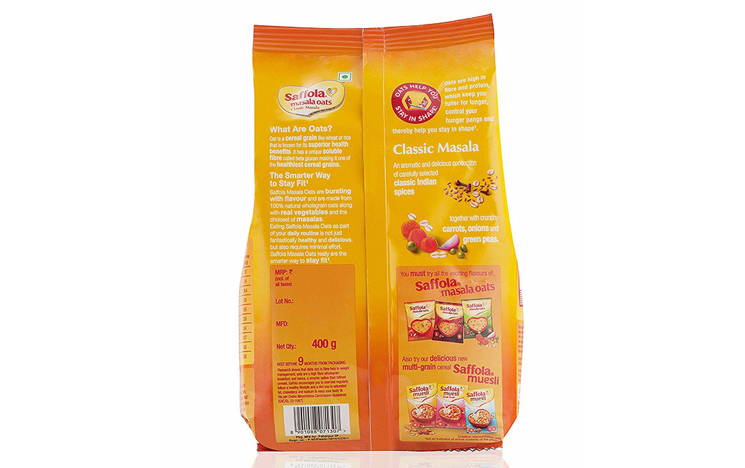 Saffola Masala Oats Classic Masala   Pack  400 grams